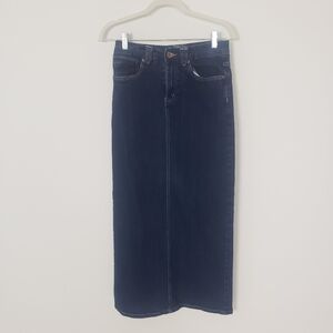 No Fuze Long Jean Maxi Skirt Sz 3